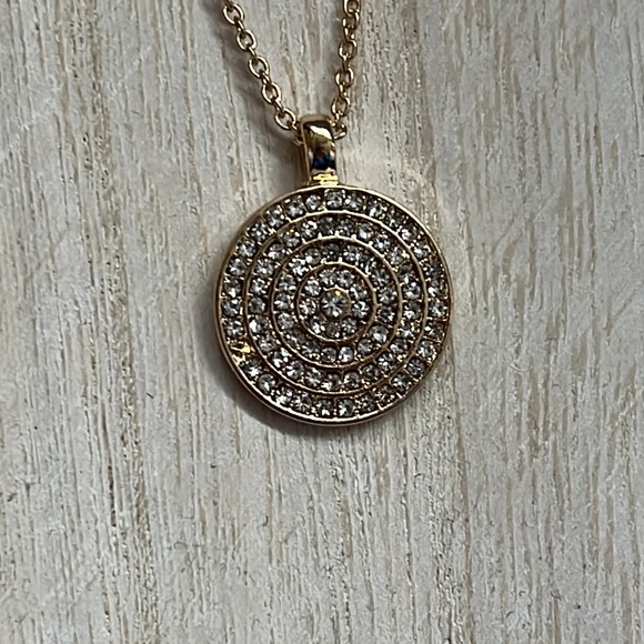 New with a small defect - Gold coin necklace with crystals - Picture 5 of 8